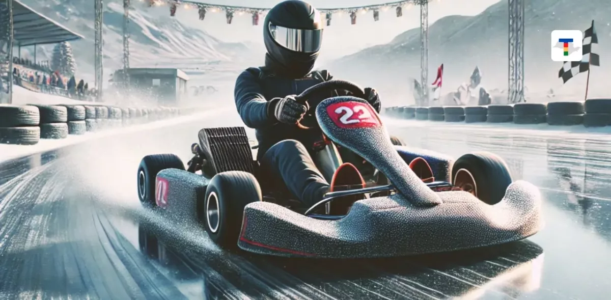1 ice kart 1 São Paulo recebe primeiro kart no gelo do Brasil durante o Snow Fest 2024.
