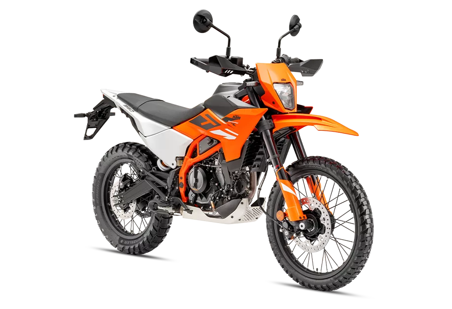 PHO BIKE 90 REVO Dual sport KTM 2025 390 enduro r orange right front studio image SALL AEPI V1 png KTM 390 Enduro R 2025: A Escolha Definitiva para Aventuras em Duas Rodas