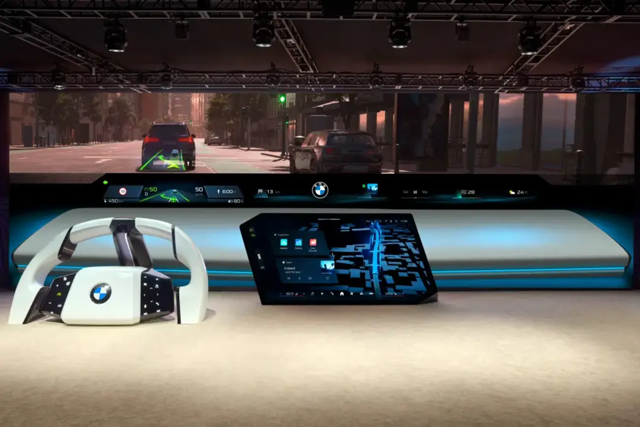 bmw para brisa 1 O revolucionário Panoramic iDrive transforma o para-brisa dos BMW da linha Neue Klasse em uma tela interativa gigante