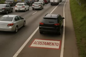 Pegou acostamento para fugir do trânsito? Veja o que diz o CTB, a multa pesada e como recorrer