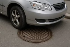 Posso parar o carro sobre um bueiro? Entenda os riscos e a legalidade da prática