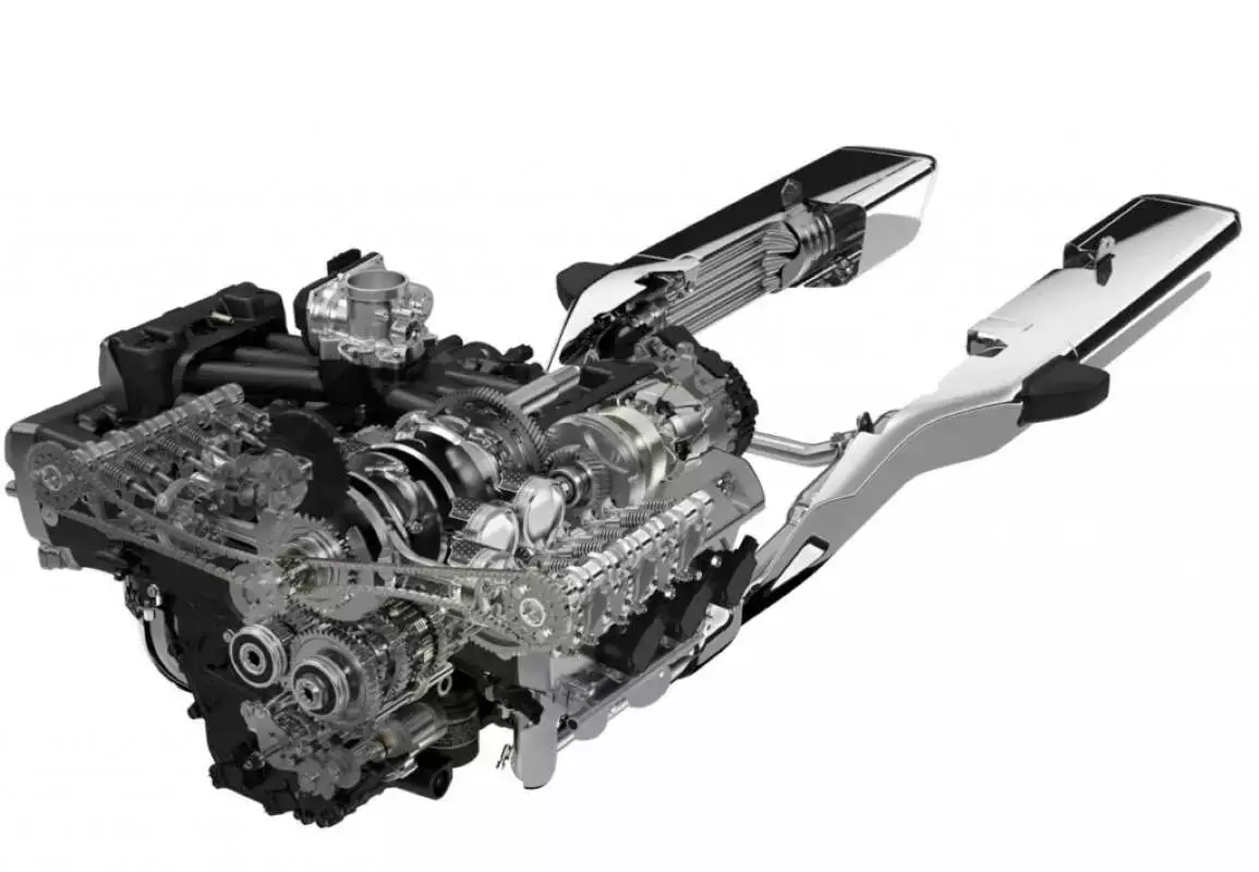 imagem lateral souo 2000 motor Souo S2000CT com motor de 8 cilindros estreia para desafiar Honda e Harley