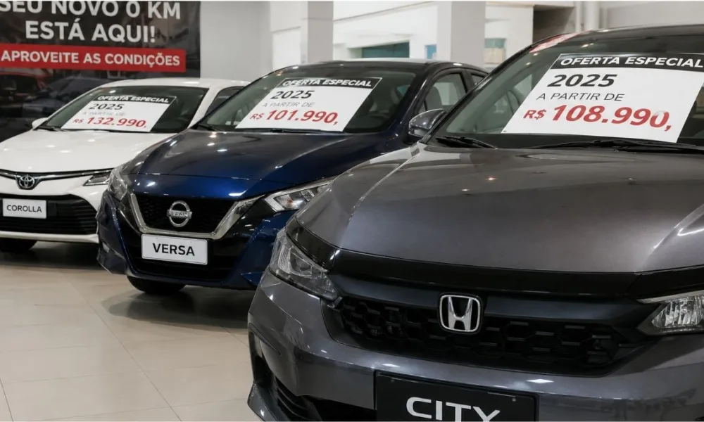 carros ok Carros 0 km ficaram mais baratos em abril: Honda, Nissan e Toyota puxaram os descontos