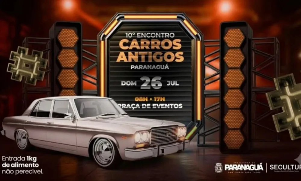 encontro prg Aniversário de Paranaguá ganha desfile de carros antigos com Ferrari e Jeeps de trilha