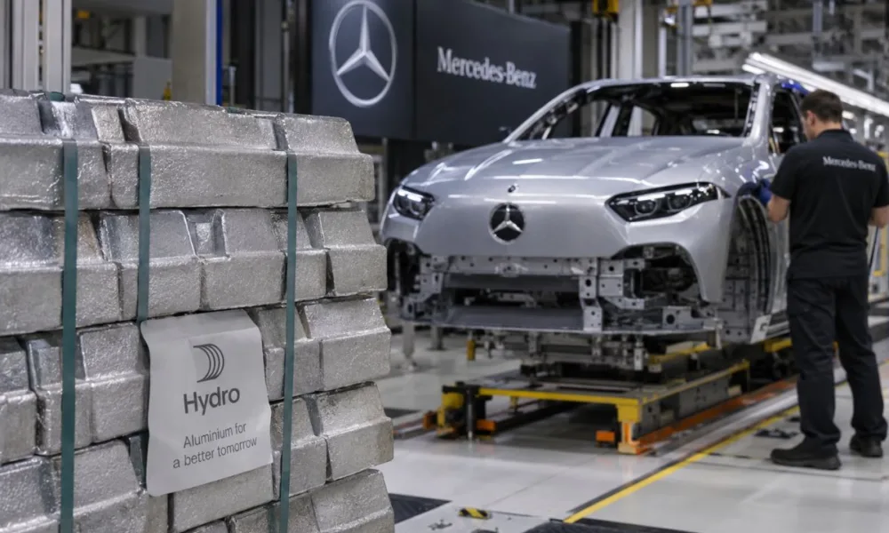mercedez Mercedes-Benz vai usar alumínio com 75% de material reciclado em carros elétricos: entenda a nova parceria com a Hydro