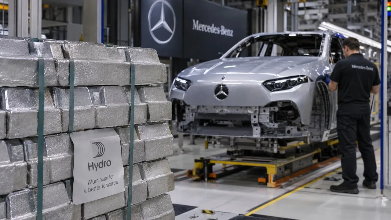 mercedez Mercedes-Benz vai usar alumínio com 75% de material reciclado em carros elétricos: entenda a nova parceria com a Hydro