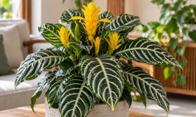 Afelandra tem folhas listradas que imitam zebra e flor que dura semanas: entenda como cultivar em casa