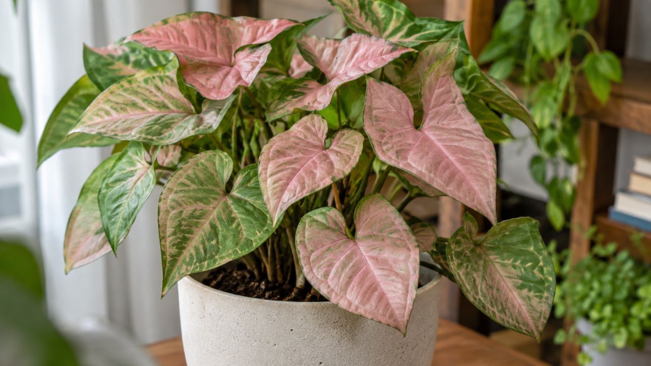 Singônio-rosa vira febre na decoração de interiores: veja como cuidar sem errar na rega e na luz