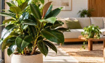 Ficus elastica cresce até dentro de apartamento pequeno: veja as variedades que toleram pouca luz e exigem poucos cuidados