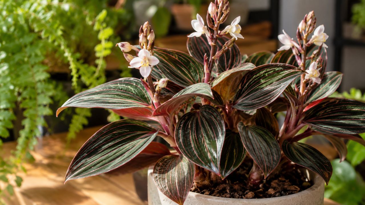 Ludisia discolor dispensa sol forte e ainda assim mantém folhas com brilho de pedra preciosa