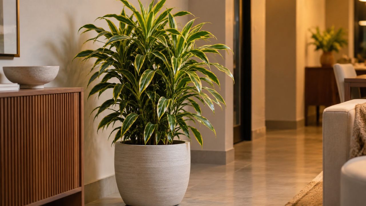Pleomele variegata: a planta que purifica o ar e sobrevive até em cantos com pouca luz