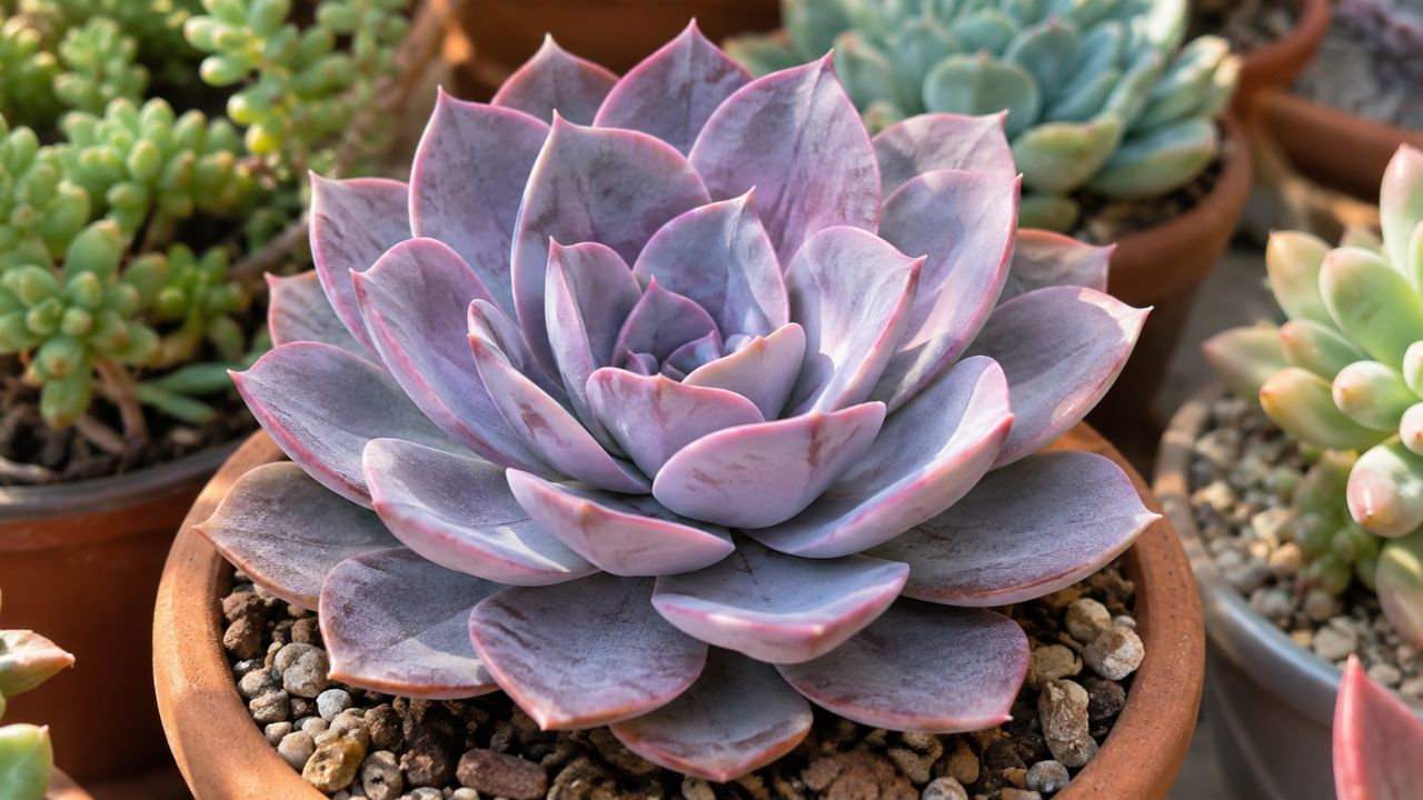 Echeveria Lilacina ganha fama entre colecionadores: entenda o pó lilás que protege a planta e como evitar apagá-lo sem querer