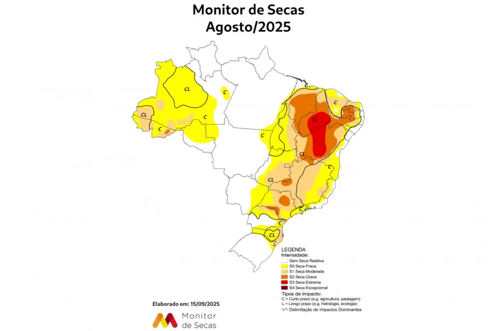Norte do Paraná e Região Metropolitana enfrentam seca mais intensa em agosto
