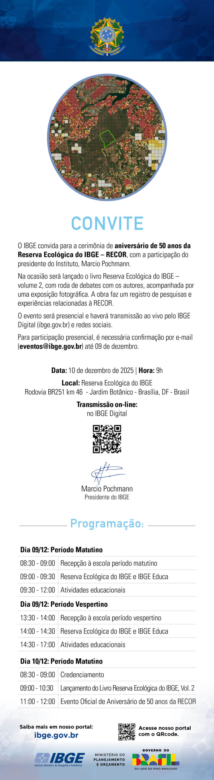Reserva Ecológica do IBGE celebra 50 anos com evento especial em dezembro