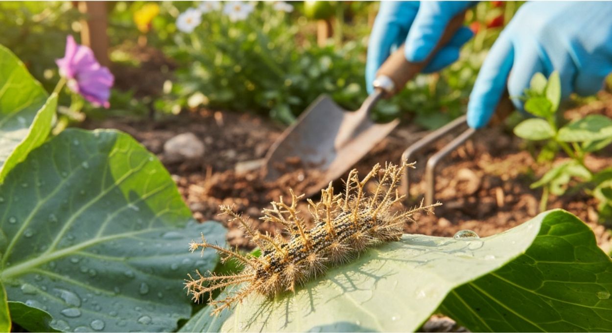 Taturana na horta ou jardim: o que fazer ao encontrar a lagarta e por que o contato com a pele é mais perigoso do que parece