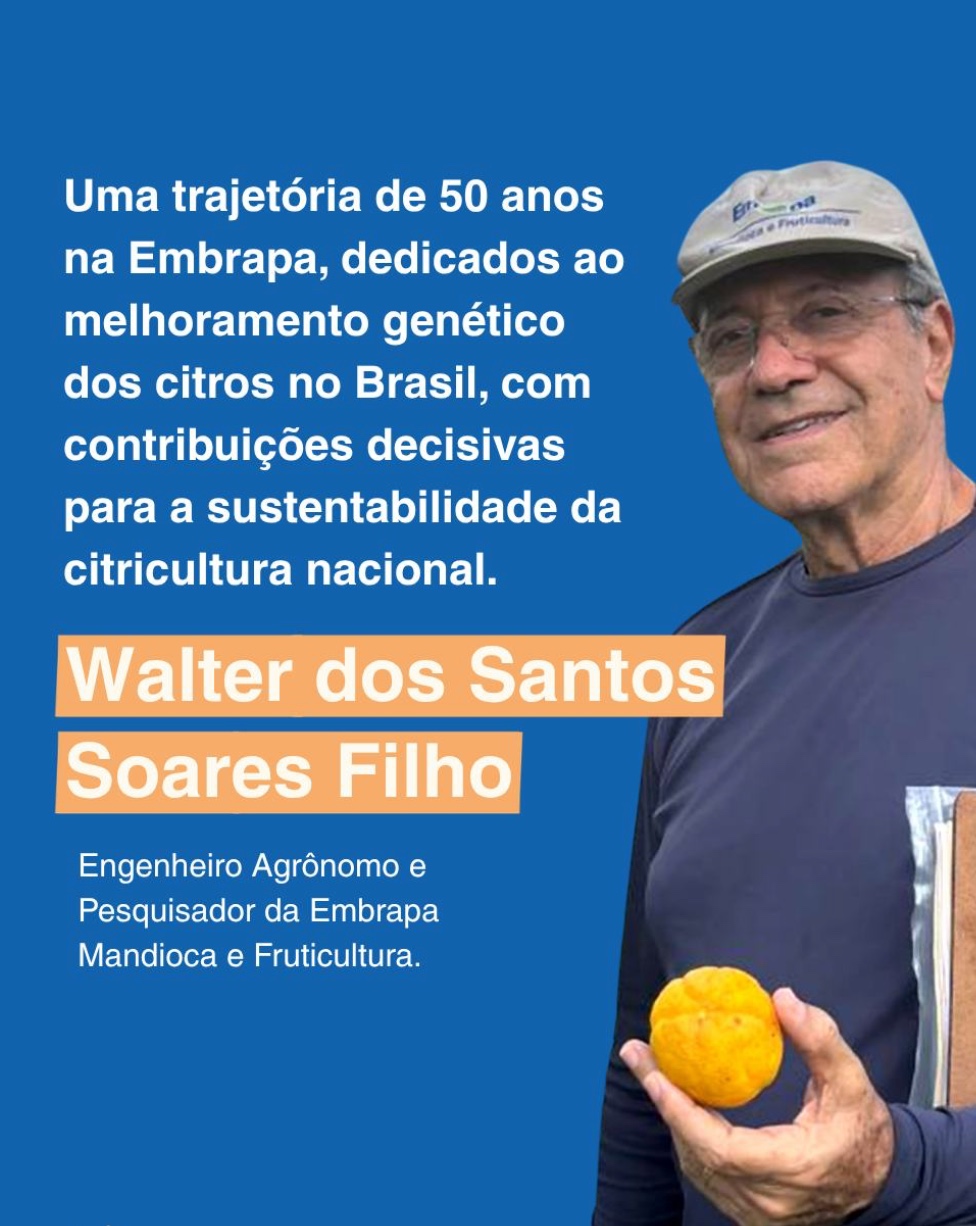 Melhorista ingressa no Hall da Fama da Citricultura Brasileira