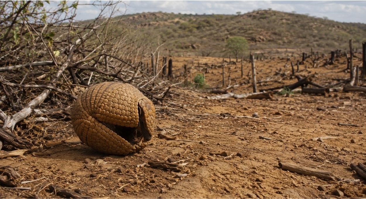 A armadura viva da Caatinga que nenhum outro mamífero brasileiro tem