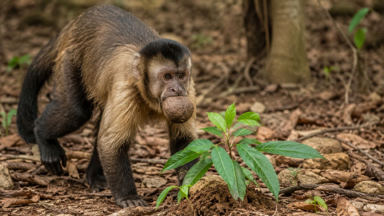 O estoque de comida que virou floresta: a semeadura acidental dos macacos quebra-coco