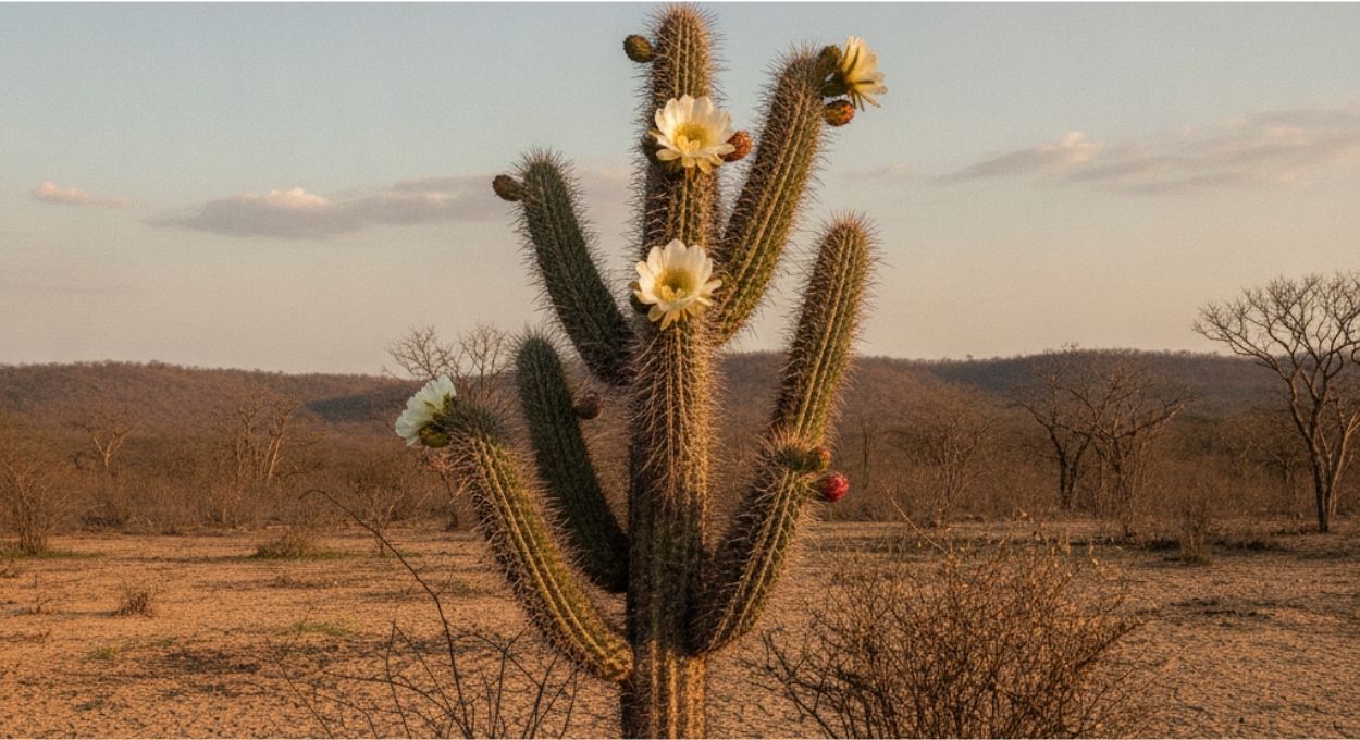 O cacto que não deixa a Caatinga morrer: tudo que o mandacaru oferece quando nada mais resiste à seca