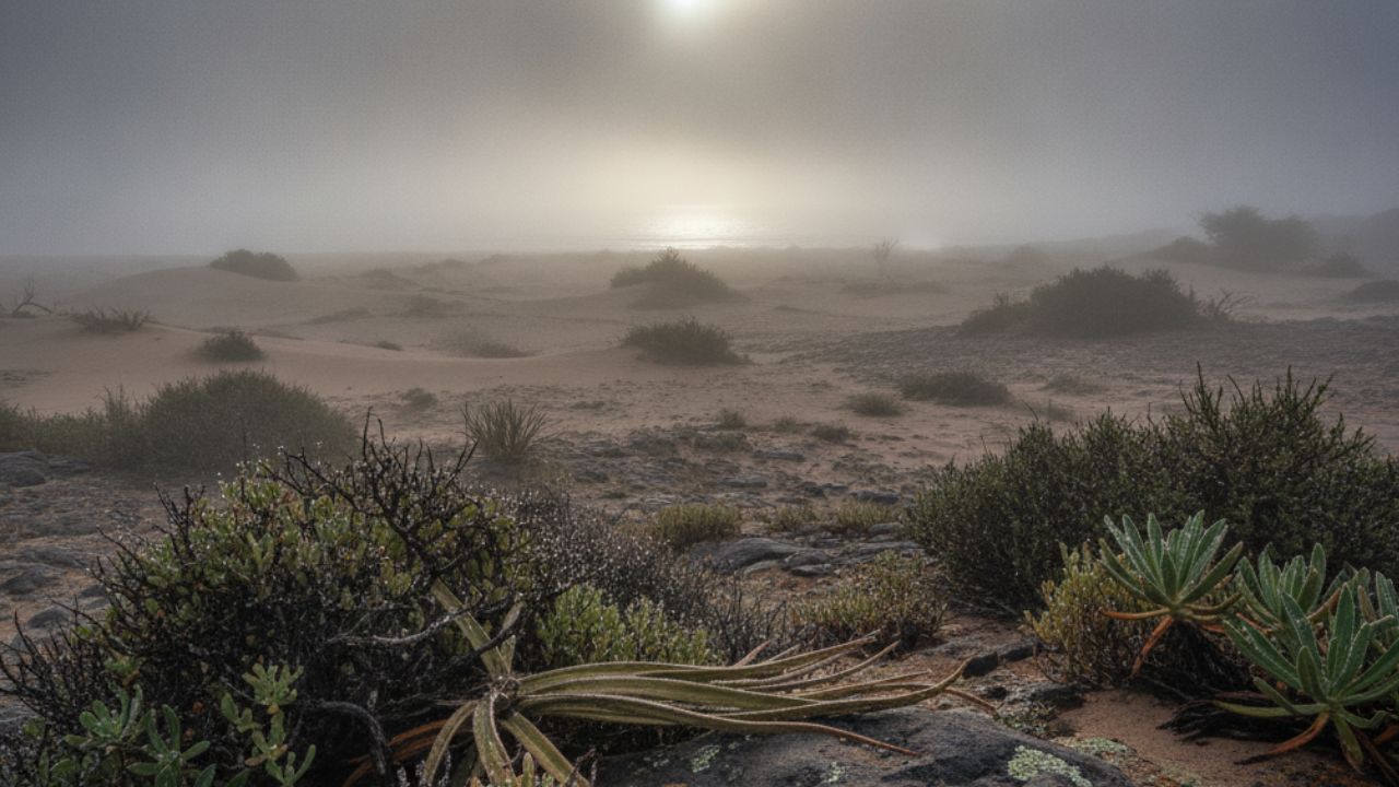 Existe um deserto onde a chuva quase nunca cai, e mesmo assim a vida floresce todos os dias