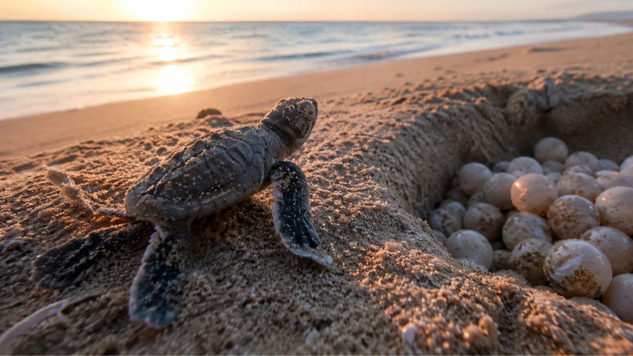 Praias de nidificação de tartarugas marinhas dependem da temperatura da areia para definir o sexo dos filhotes