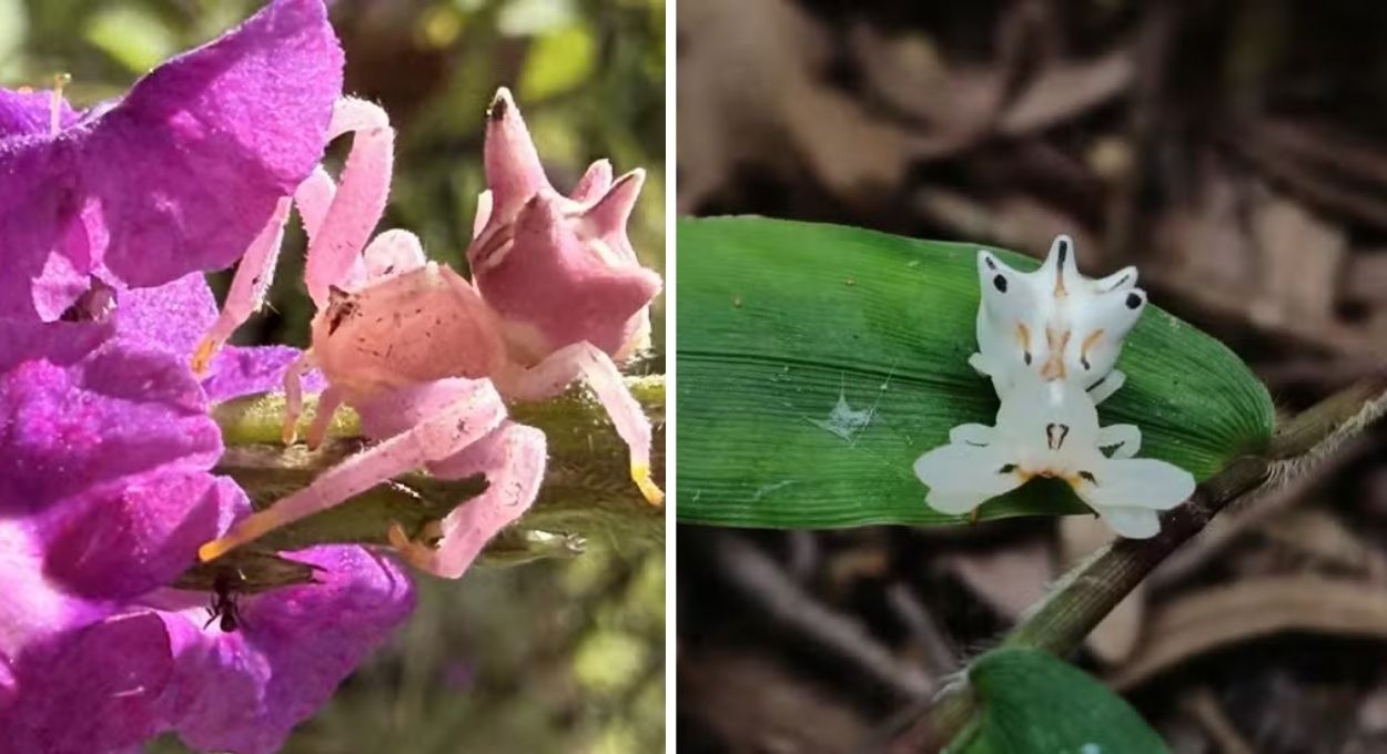 Aranha do interior de SP engana polinizadores sem precisar de flores; estudo revela o truque visual por trás da caça