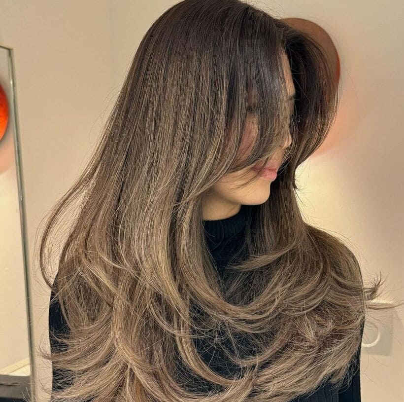 corte de cabelo em camadas