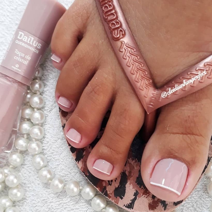 unhas decoradas para os pés inglesinhas