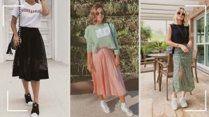 Saia midi com tênis: Dicas de estilo para um look elegante e confortável