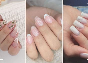 unhas brancas e delicadas