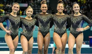 Ginastas brasileiras chamam a atenção pela make impecável.
