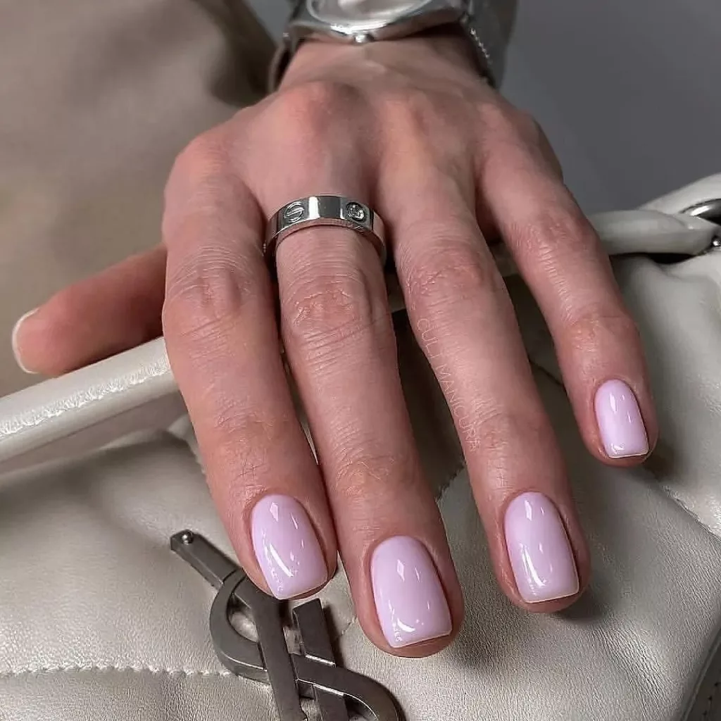 ideias de unhas quadradas bem clarinhas 