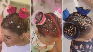 8 ideias de cabelo maluco cupcake para arrasar na semana das crianças.