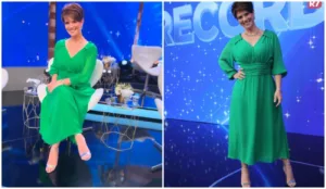 Mariana Godoy surpreende com vestido midi verde elegante