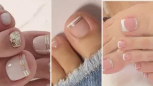 Unhas do pé pro ano novo impecáveis! 8 ideias repletas de brilho e cores.