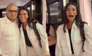 Bruna Marquezine e seu momento de fã: atriz encontra Drauzio Varella e se emociona