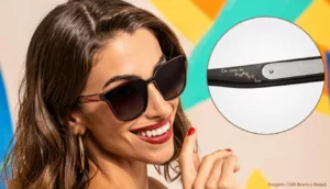 Chilli Beans e Risqué surpreendem com óculos que trazem lixa de unha embutida