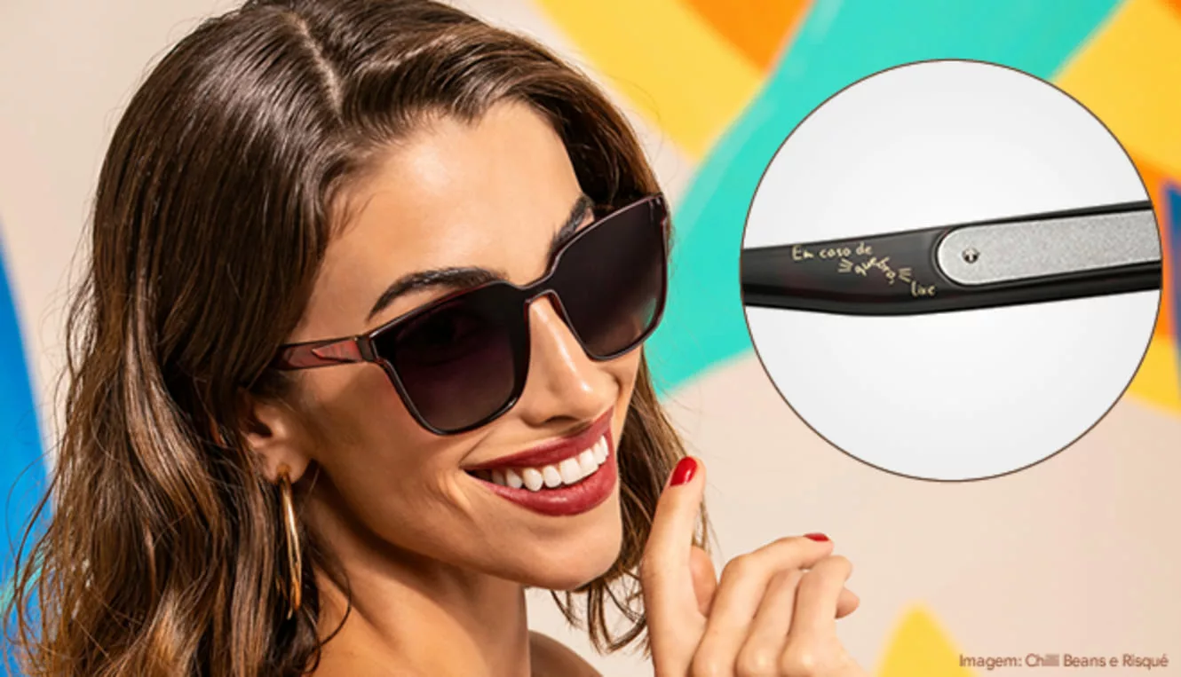 ChilliBeansRisque 1 - Chilli Beans e Risqué surpreendem com óculos que trazem lixa de unha embutida