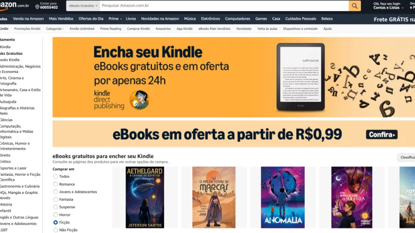 1 encha seu kindle 36400991 - Sexta literária: veja como baixar livros de graça no Kindle e economizar até 95%