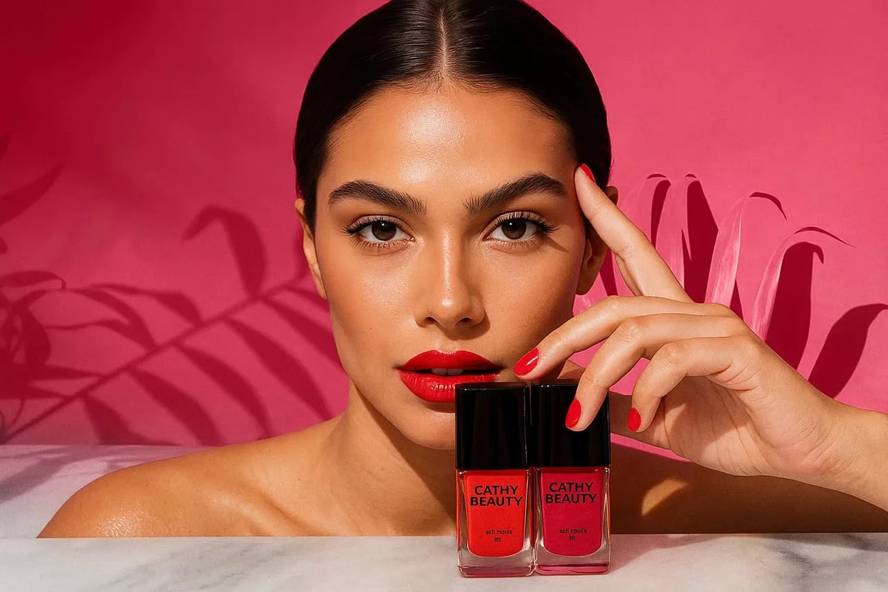 Cathy Beauty - Unhas vermelhas ganham nova versão com o Trio Morango Bango da Cathy Beauty