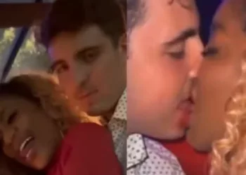 cariucha - João Augusto e Cariúcha são flagrados aos beijos em festa