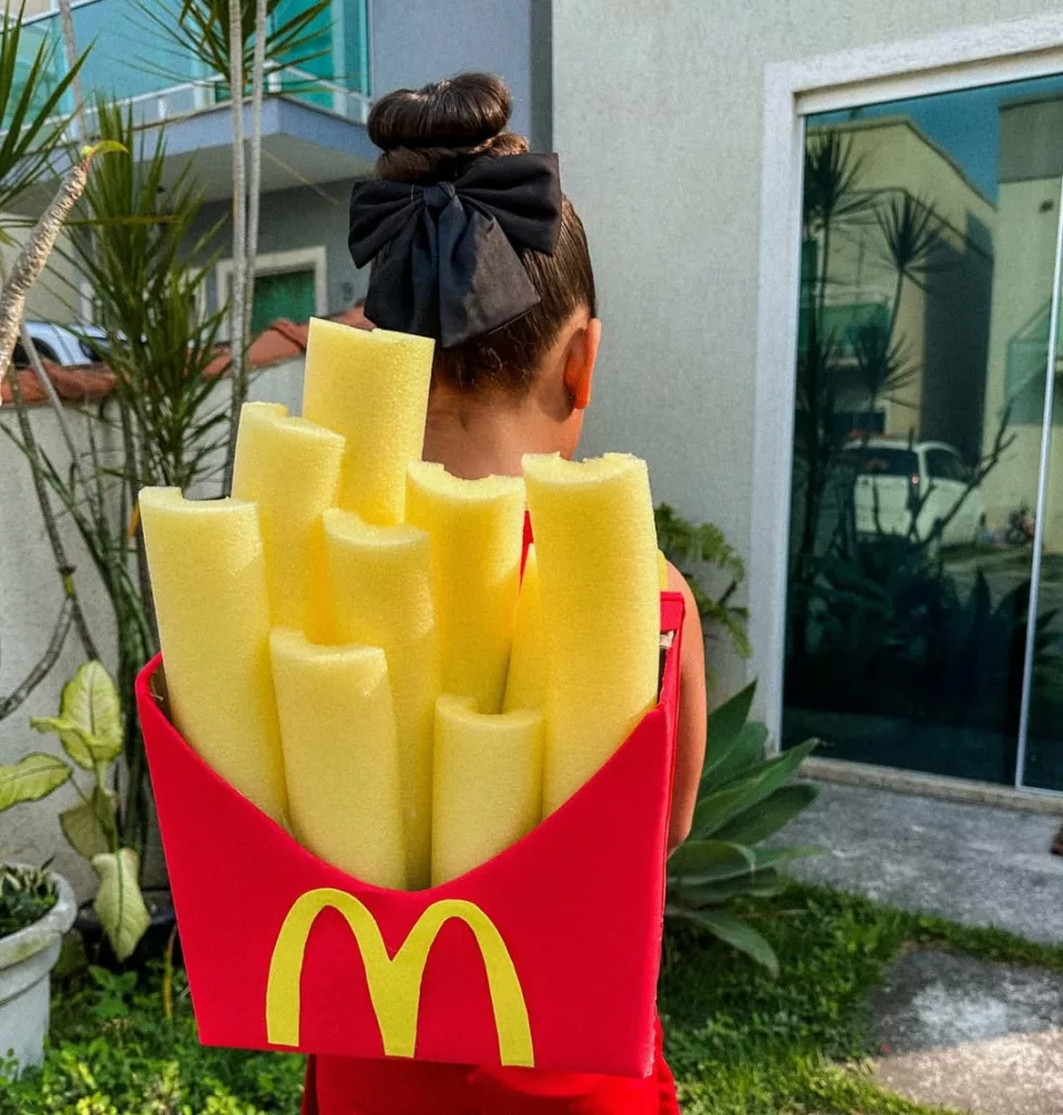 ideias de mochila maluca para escola - Mochila maluca de batata frita