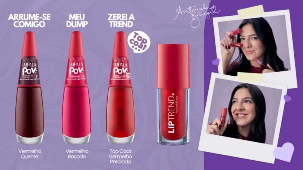 pov colecao impala antonella - Impala lança esmaltes e brilhos com influenciadoras da Geração Z