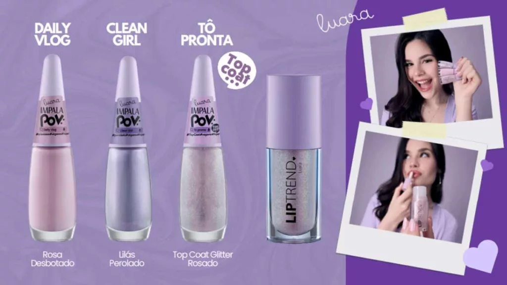 pov colecao impala laura - Impala lança esmaltes e brilhos com influenciadoras da Geração Z