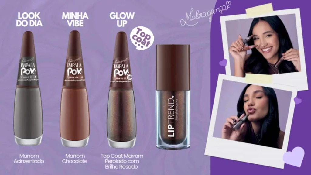 pov colecao impala marcella - Impala lança esmaltes e brilhos com influenciadoras da Geração Z