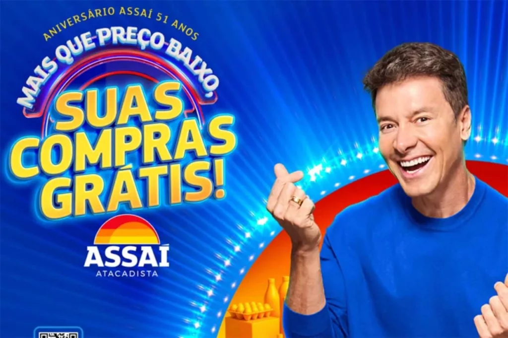 Assai Aniversario Campanha 1024x681 1 - Rodrigo Faro estrela promoção de aniversário de 51 anos do Assaí