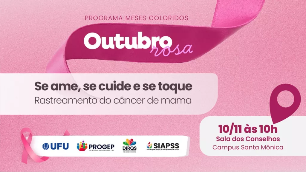 COMUNICA E WHATS 0 - Câncer de mama: UFU promove palestra sobre prevenção e autocuidado feminino