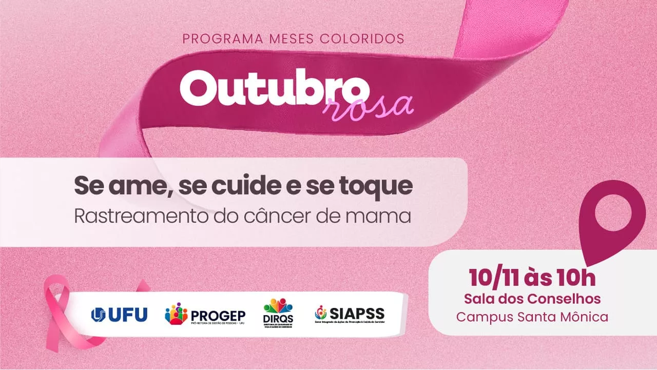 COMUNICA E WHATS 0 - Câncer de mama: UFU promove palestra sobre prevenção e autocuidado feminino