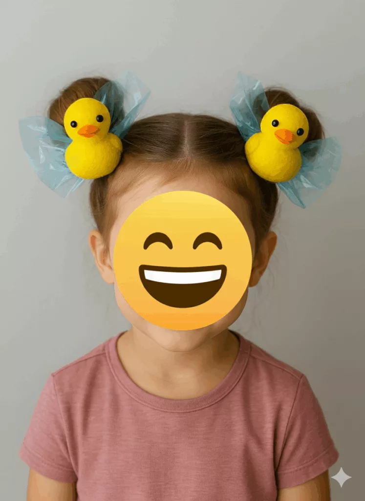 Ideias para o dia do cabelo maluco: cabelo maluco de patinho