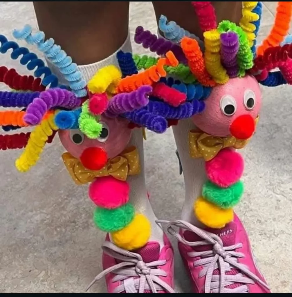 Dia da meia maluca - Meia maluca de palhaço